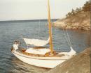 Sweden 1982: Our first boat "Marie" a Nordic Folkboat